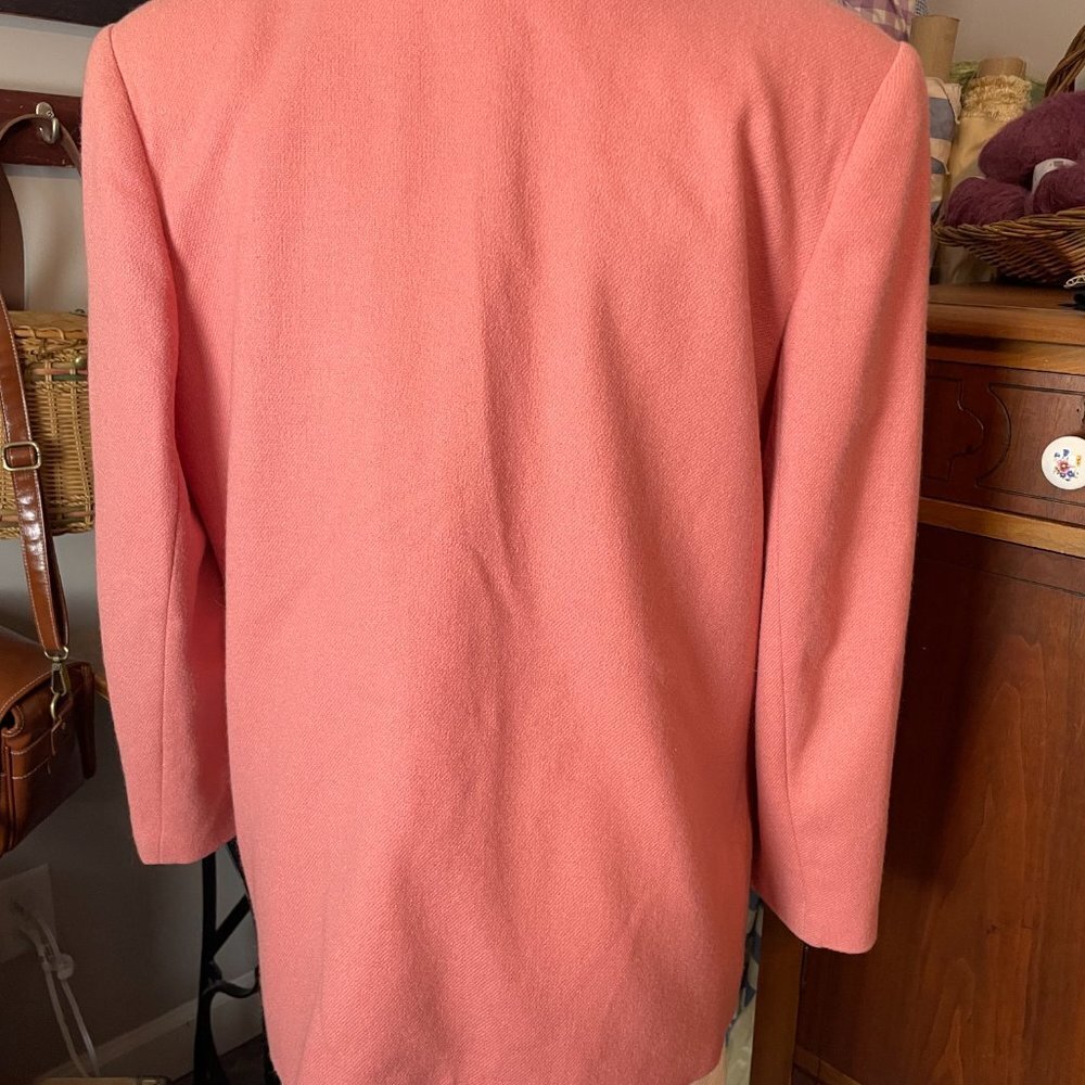 Vintage Rose Pink Wool Blazer - Picture 3 of 9